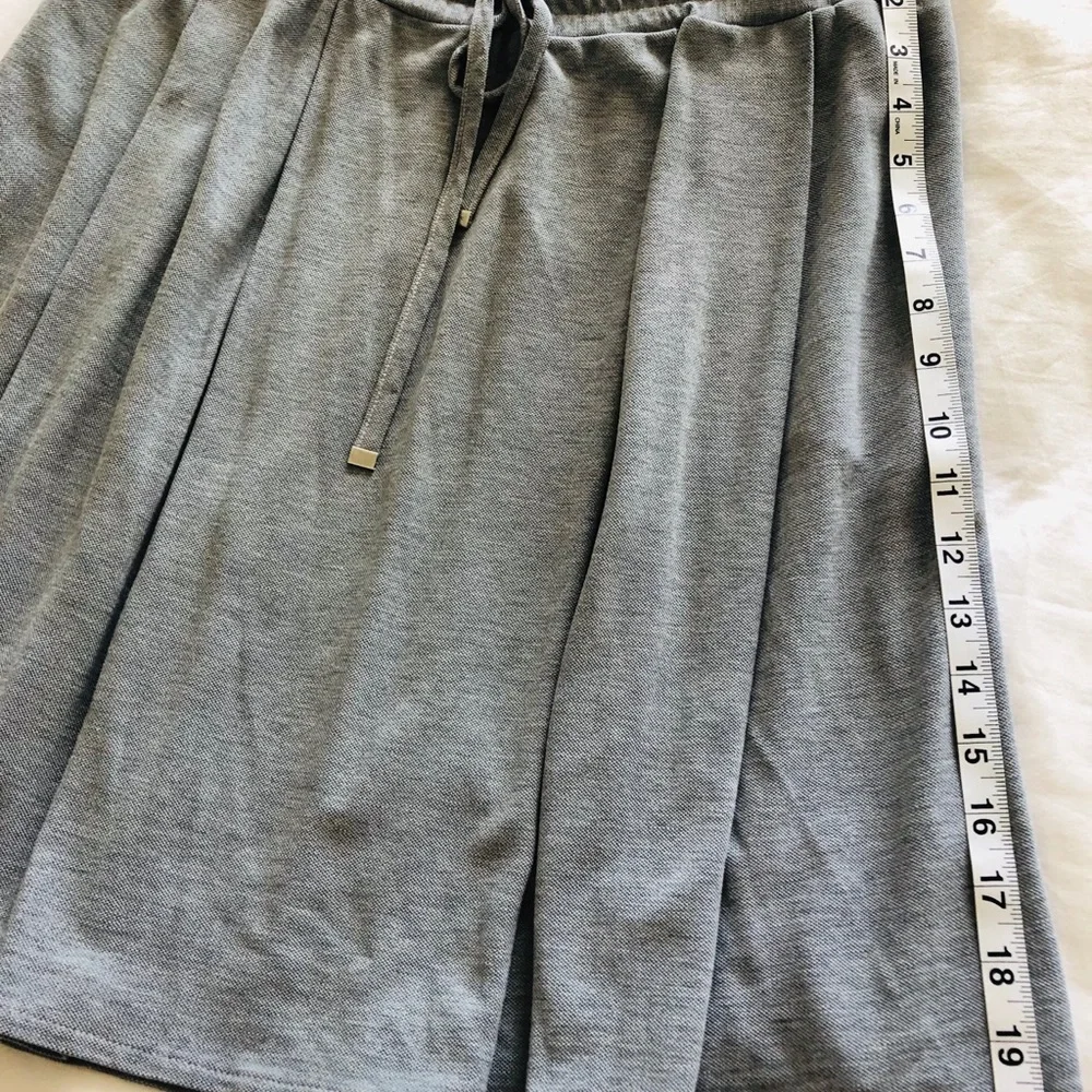 LaCoste Casual Grey Midi Skirt with Drawstring Waist Size L Very Good Condition - Picture 2 of 6